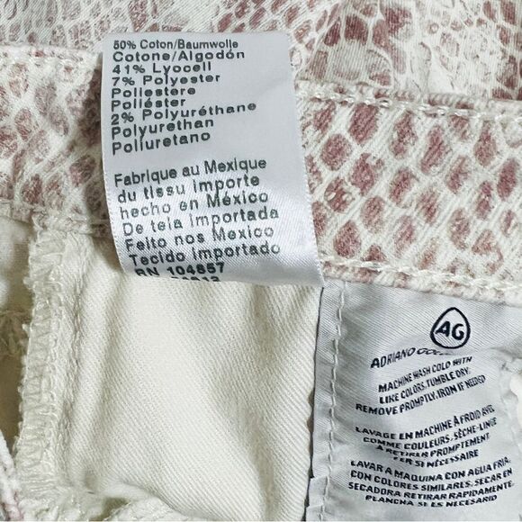 AG Adriano Goldschmied Prima Ankle Jeans Skinny Python Snake Print Size 28 $198 - Picture 14 of 15